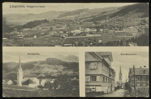 Lingenau, Bregenzerwald : Dorfpartie : Straßenpartie