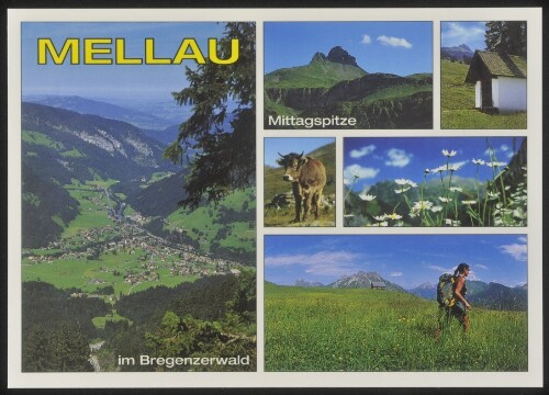 Mellau im Bregenzerwald : Mittagspitze : [Mellau im Bregenzerwald mit Mittagspitze und Kapelle auf der Roßstelle, Vorarlberg, Österreich ...]