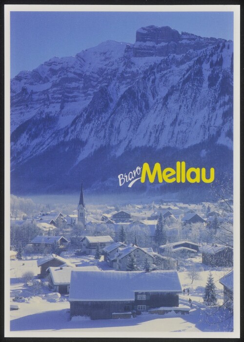 Bravo Mellau : [Mellau im Bregenzerwald gegen Kanisfluh, 2047 m Vorarlberg, Österreich ...]