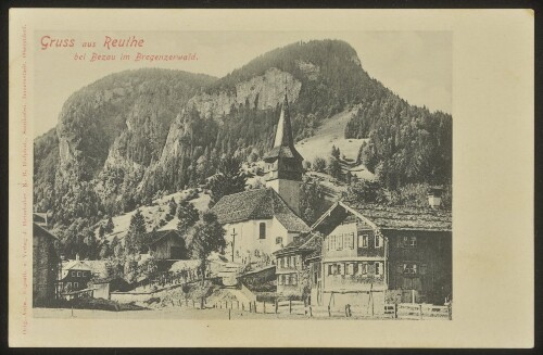 Gruss aus Reuthe bei Bezau im Bregenzerwald : [Correspondenz-Karte ...]