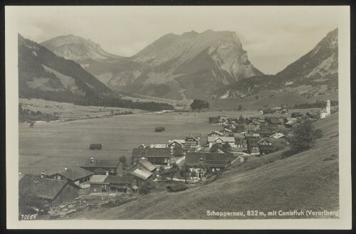 Schoppernau, 832 m, mit Canisfluh (Vorarlberg)