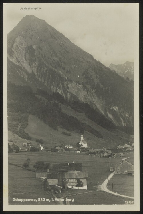 Schoppernau, 832 m, i. Vorarlberg : Uentschenspitze