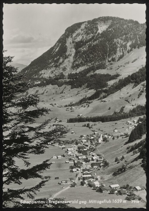 Schoppernau i. Bregenzerwald geg. Mittagsfluh 1639 m