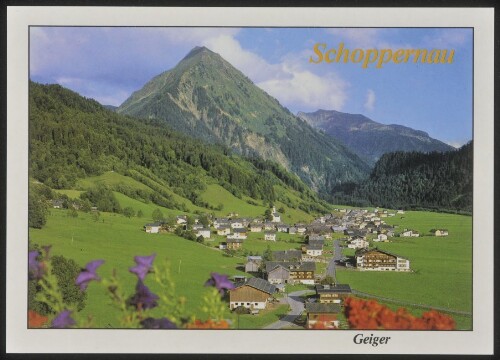 Schoppernau : [Schoppernau (852 m) im Bregenzerwald mit Üntschen-Spitze (2135 m) Vorarlberg / Austria ...]