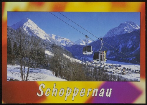 Schoppernau : [Schoppernau (852 m) mit Üntschenspitze (2135 m) und Künzelspitze (2397 m) Bregenzerwald / Vorarlberg / Austria ...]