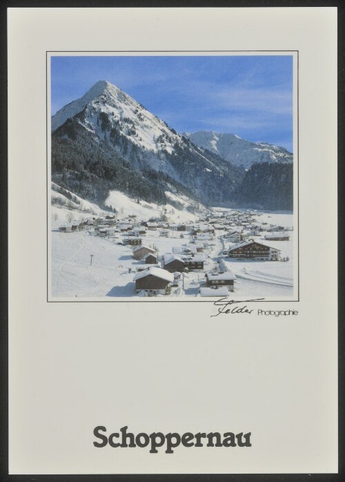 Schoppernau : [Schoppernau, 860 m, gegen Üntschenspitze, 2135 m im Bregenzerwald, Österreich Auskunft: Verkehrsamt A-6886 Schoppernau Tel. 0 55 15 / 24 95 ...]