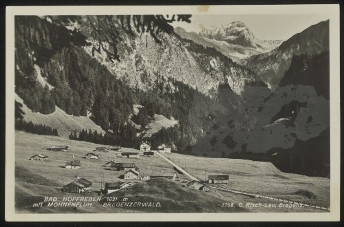 [Schoppernau] Bad Hopfreben 1021 m mit Mohnenfluh Bregenzerwald