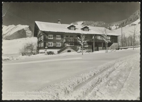 Schoppernau, Gasthaus Rössle mit Kanisfluh