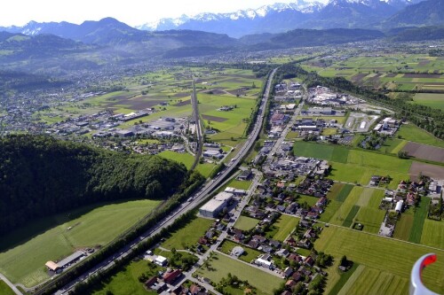 [Koblach - Straßenhäuser, Blick Klaus, Weiler]