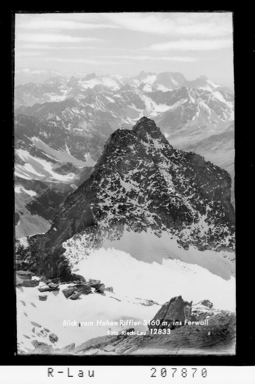 Blick vom Hohen Riffler 3160 m in's Ferwall