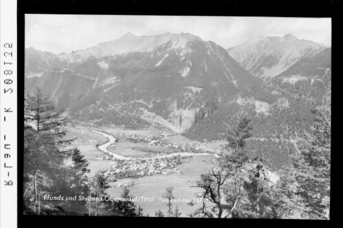 Pfunds und Stuben im Oberinntal / Tirol : [Pfunds - Dorf und Stuben gegen Samnaungruppe mit Kreuzjoch und Gamspleiskopf]