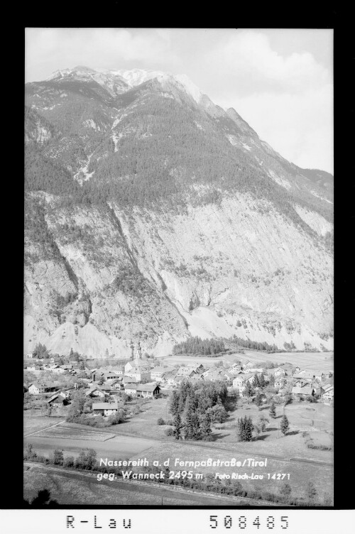 Nassereith an der Fernpaßstrasse, Tirol gegen Wanneck 2495 m : [Nassereith gegen Wannig]