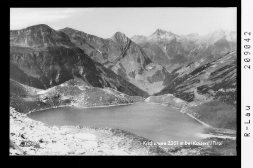 Kridlonsee 2201 bei Kaisers / Tirol : [Hintersee mit Blick zum Biberkopf]