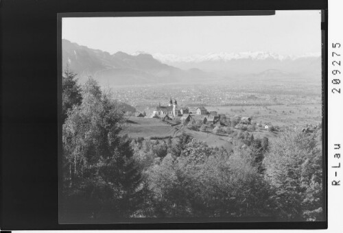 [Bildstein gegen Dornbirn und Balfrieser Berge]