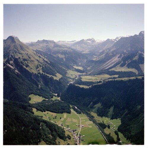 Straßenplanung Hinterer Bregenzerwald, Schoppernau (Flug)