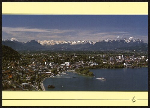[Bregenz] : [Bregenz am Bodensee gegen die Schweizer Berge Vorarlberg, Österreich ...]