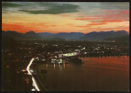 [Bregenz] : [Bregenz am Bodensee Abendstimmung gegen Rheintal ...]