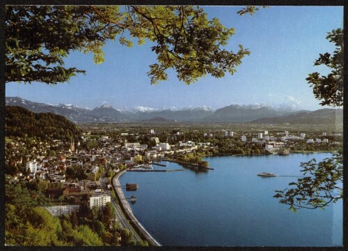 [Bregenz] : [Festspielstadt Bregenz am Bodensee mit Rheintal und den Schweizer Bergen Vorarlberg, Österreich ...]