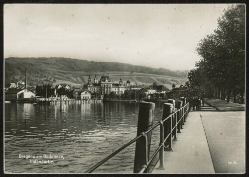 Bregenz am Bodensee, Hafenpartie : [Trinks-Postkarte ...]