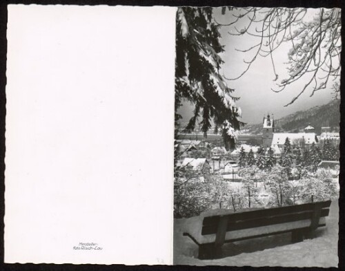 [Bregenz am Bodensee] : [Mit dem Dank für die Zusammenarbeit verbinden wir die besten Wünsche für 1958 Verkehrsverein der Landeshauptstadt Bregenz ...]