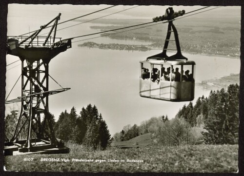 Bregenz Vlbg. Pfänderbahn gegen Lindau im Bodensee