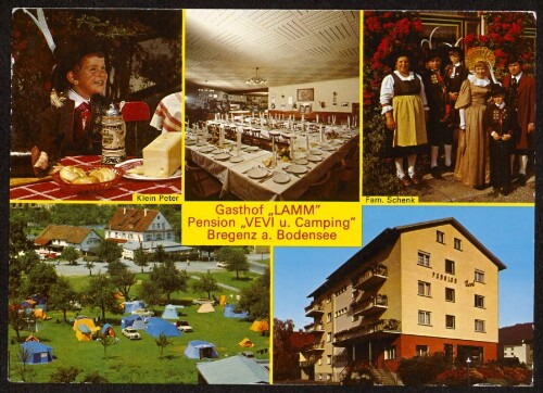 Gasthof  Lamm  Pension  Vevi u. Camping  : Bregenz a. Bodensee : [Familie Peter Schenk ...]