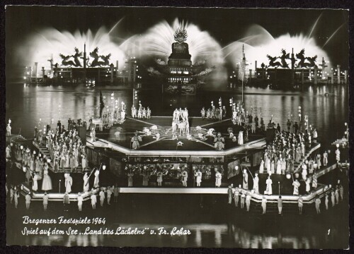 Bregenzer Festspiele 1964 : Spiel auf dem See  Land des Lächelns  v. Fr. Lehar