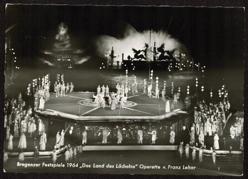 Bregenzer Festspiele 1964  Das Land des Lächelns  Operette v. Franz Lehar