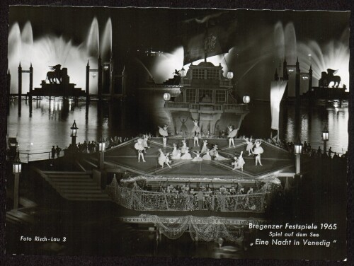 Bregenzer Festspiele 1965 : Spiel auf dem See  Eine Nacht in Venedig 