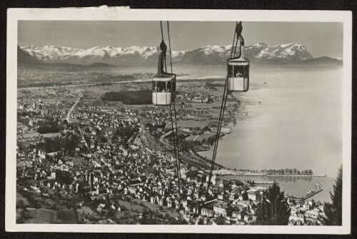 [Bregenz] : [Bregenz am Bodensee und Blick auf Schweizer Berge ...]