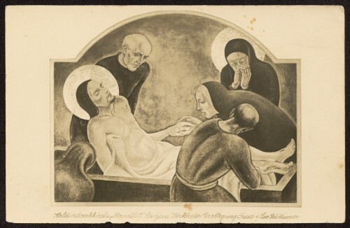 Heldendankkirche  Mariahilf  Bregenz-Vorkloster, Grablegung. Fresco v. Leo Seb. Humer