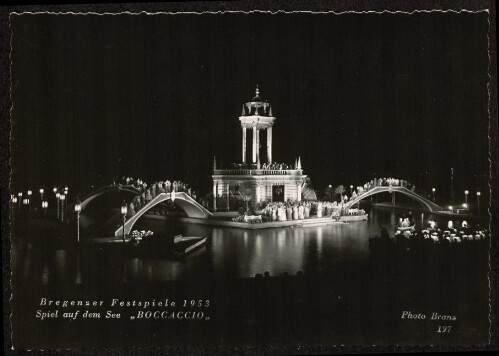 Bregenzer Festspiele 1953 : Spiel auf dem See  Boccaccio 