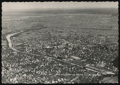 Blick vom Karren auf Dornbirn und den Bodensee