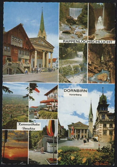 Dornbirn : Vorarlberg : Rappenlochschlucht : Karrenseilbahn ... : [Berge, Wasser, Wälder reine Luft ...]