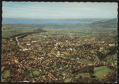 [Dornbirn] : [Blick von Karrenseilbahn-Bergstation auf Dornbirn und Bodensee ...]