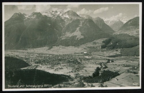 Bludenz mit Schesaplana 2970 m und Rätikon