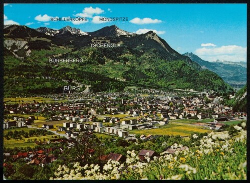 [Bludenz] : Bürs : Bürserberg ... : [Alpenstadt Bludenz gegen Bürserberg, Tschengla und Schillerköpfe Vorarlberg, Österreich ...]