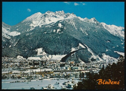 Bludenz : [Alpenstadt Bludenz gegen Els-Sptizen, 1980 m Vorarlberg, Österreich ...]