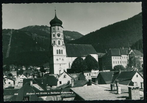 Bludenz mit Kirche u. Seilbahn Muttersberg