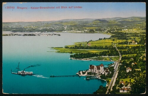 [Lochau] Bregenz - Kaiser-Strandhotel mit Blick auf Lindau