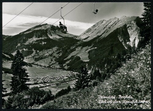 Didamskopf - Bergbahn : Blick auf Au u. Kanisfluh 2047 m