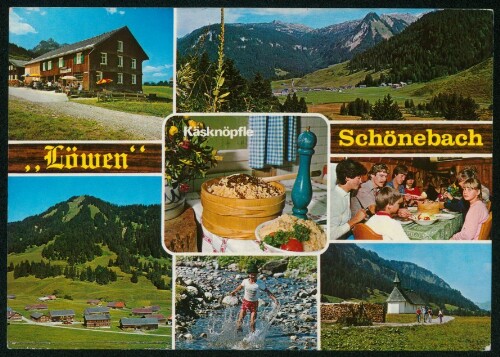 [Bezau]  Löwen  Schönebach : Käsknöpfle : [Gasthof  Löwen  Bes. Fam. Wirth Schönebach, Bregenzerwald ...]