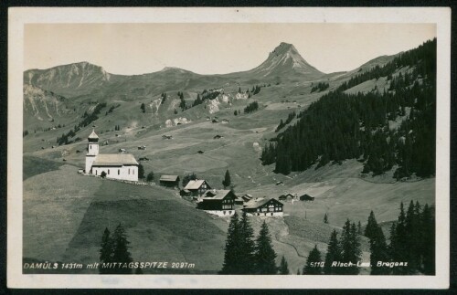 Damüls 1431 m mit Mittagsspitze 2097 m