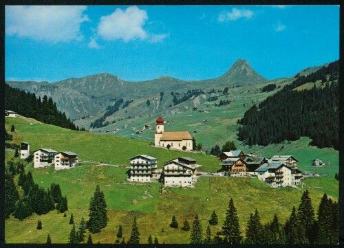 [Damüls] : [Damüls, 1431 m, Bregenzerwald gegen Mittagspitze, 2095 m Vorarlberg, Österreich ...]