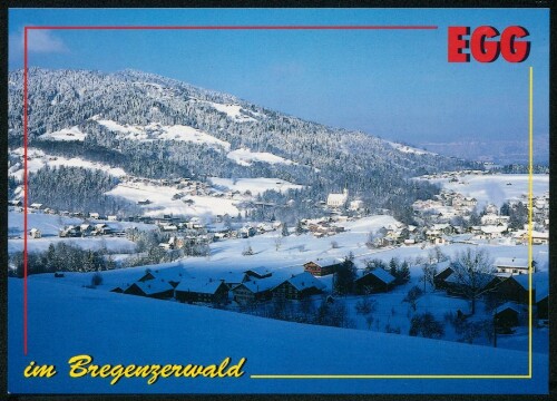 Egg im Bregenzerwald : [Egg im Bregenzerwald gegen Kaltenbrunnen Vorarlberg, Österreich ...]