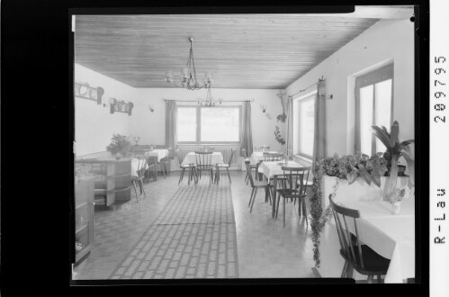 [Speisezimmer im Haus Bergland in Nauders in Tirol]