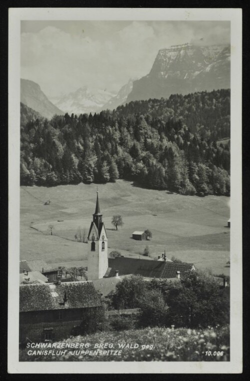 Schwarzenberg Breg. Wald geg. Canisfluh - Juppenspitze