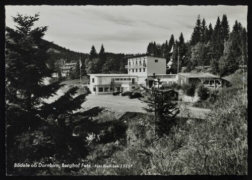 [Schwarzenberg] Bödele ob Dornbirn, Berghof Fetz