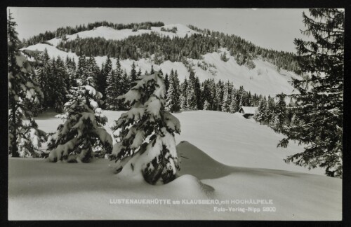 [Schwarzenberg] Lustenauerhütte am Klausberg, mit Hochälpele