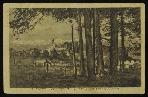 Sulzberg i. Vorarlberg, 1015 m über Meereshöhe : [Korrespondenz-Karte ...]
